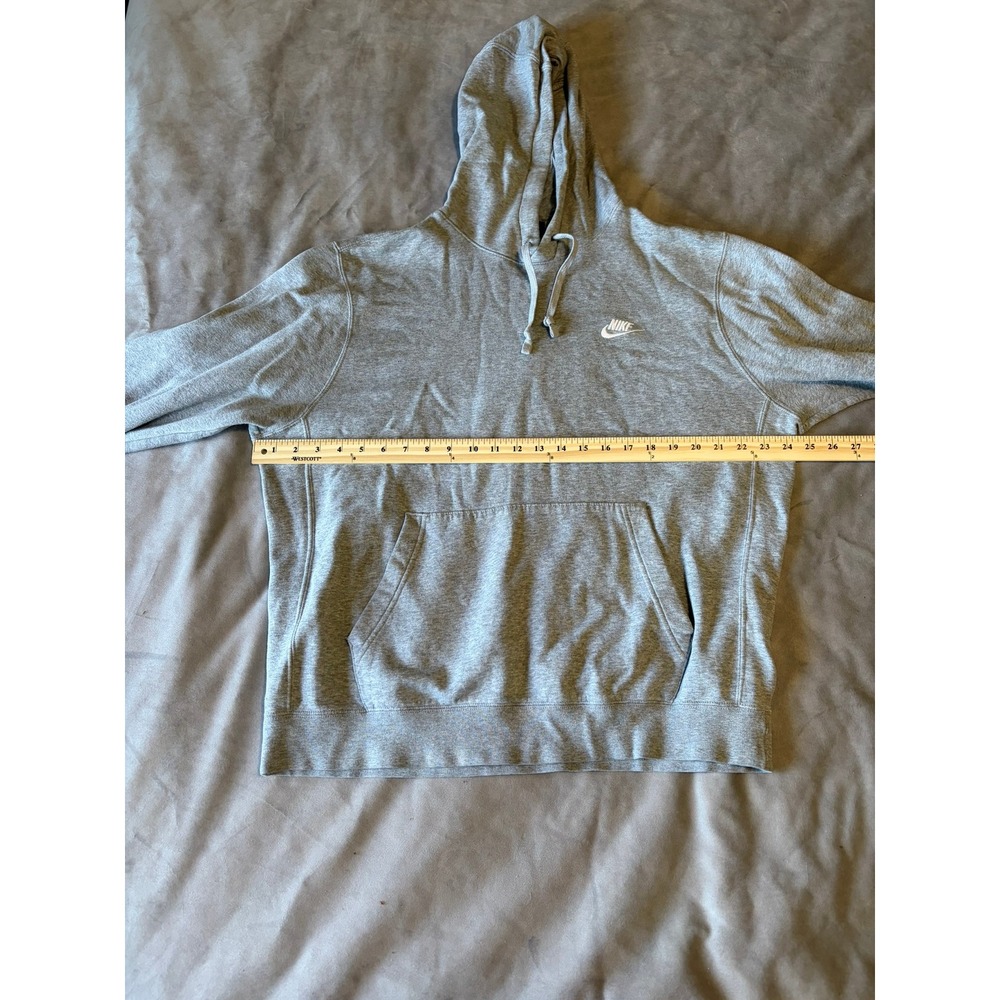 Nike Mens Sportswear Club Fleece Hoodie Heather Grey Large BV2654-063 - Picture 4 of 4